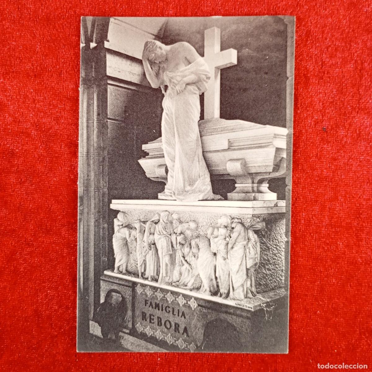 Postales: POSTAL - GENOVA - CAMPOSANTO MONUMENTO REBORA (SCULTORE PASCIUTI) - 224 - RAR&Iacute;SIMA / 1164