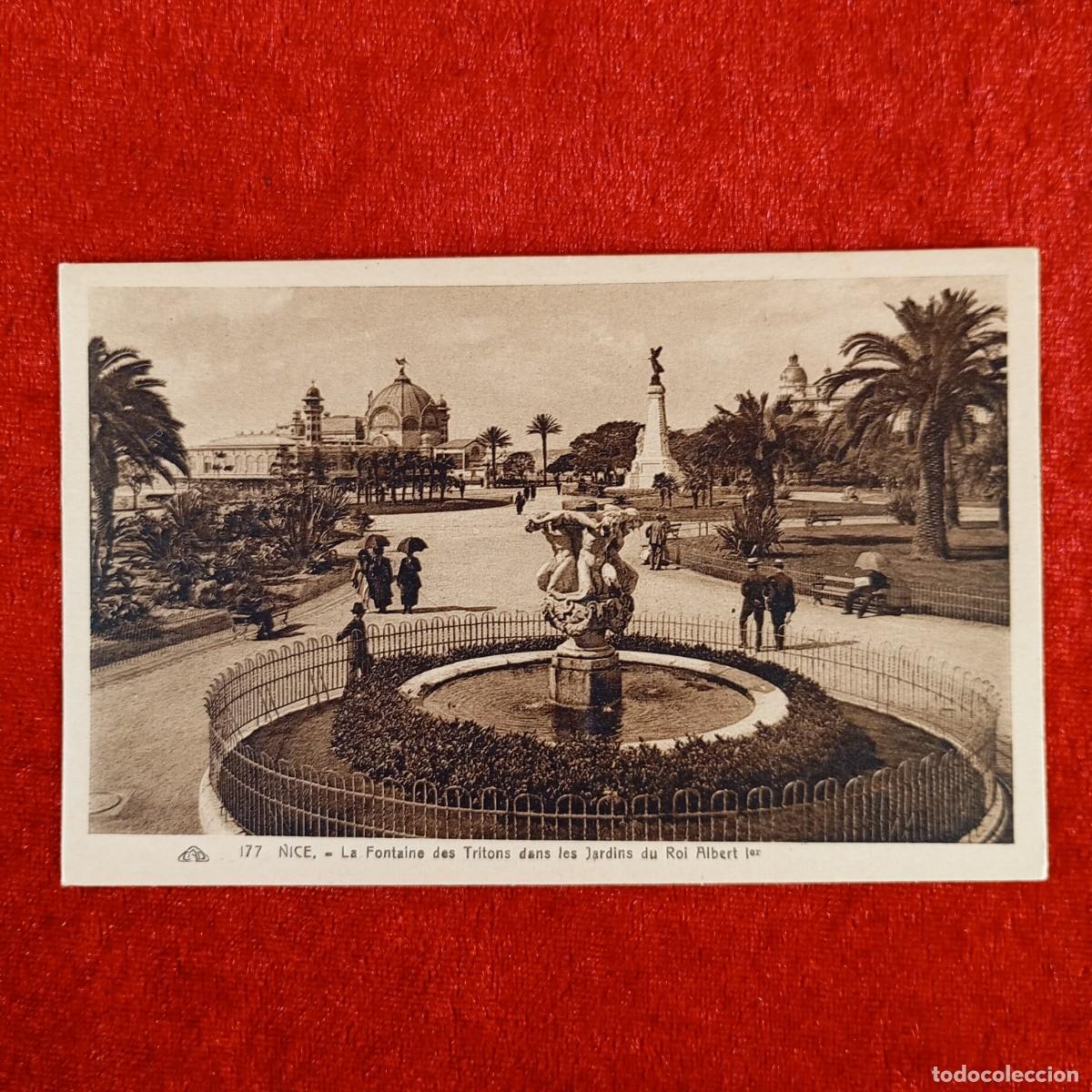 Postales: POSTAL - NICE - LA FONTAINE DES TRITONS DANS LES JARDINS DU ROI ALBERT - 177 - RAR&Iacute;SIMA / 1175