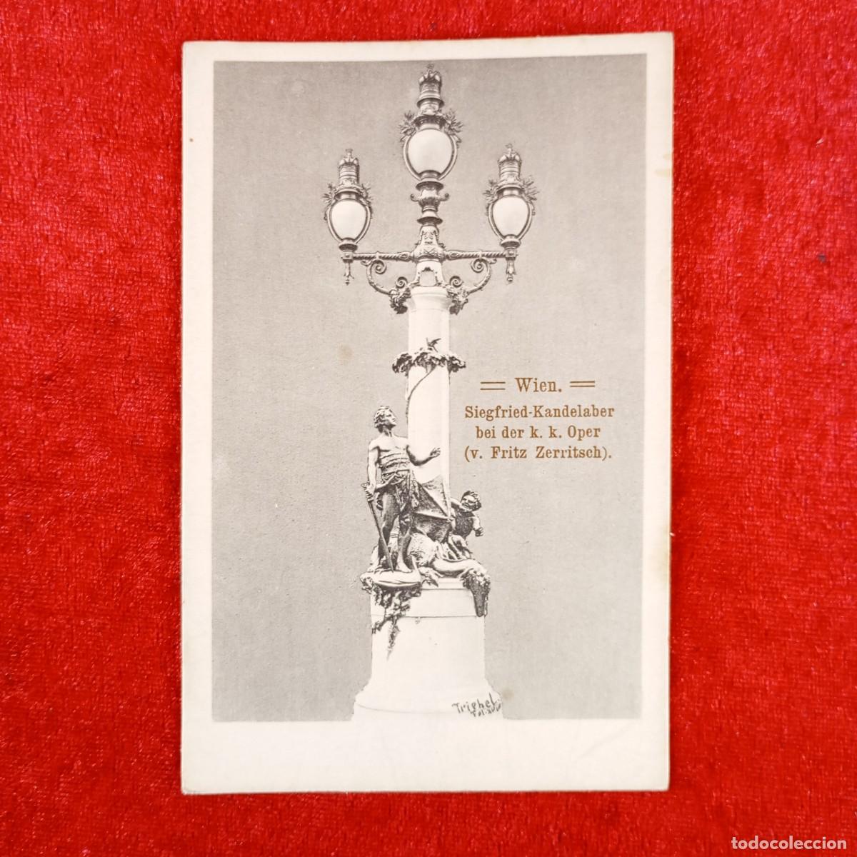 Postales: POSTAL - WIEN - SIEGDRIED-KANDELABER BEI DER K.K. OPER (V. FRITZ ZERRRITSCH) - 457 - RAR&Iacute;SIMA / 1203