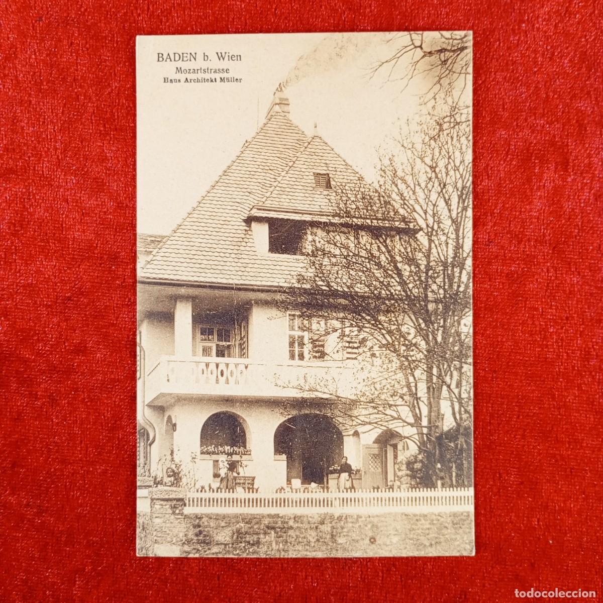Postales: POSTAL - BADEN B. WIEN - MOZARTSTRASSE - HAUS ARCHITEKT M&Uuml;LLER - RAR&Iacute;SIMA / 1260