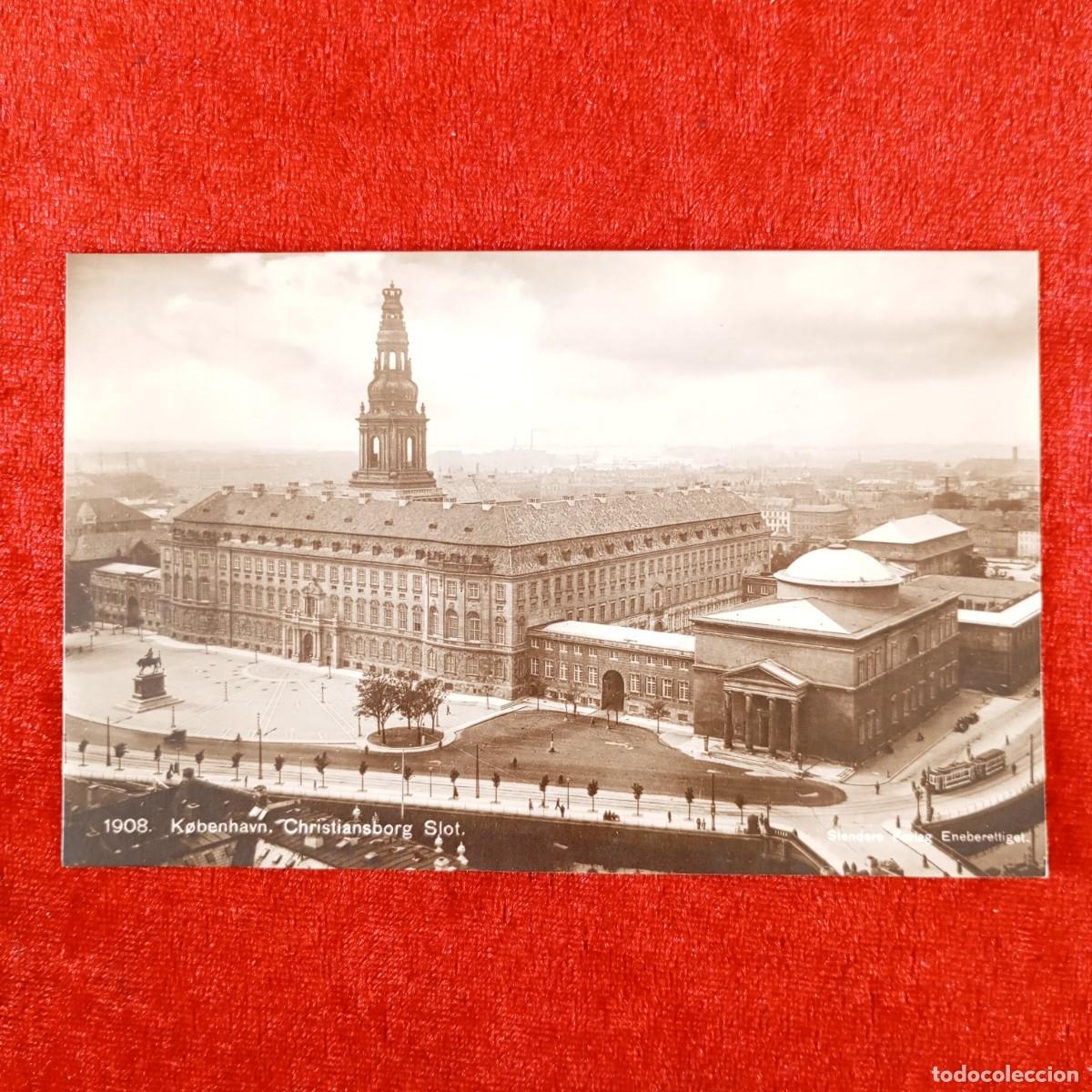 Postales: POSTAL - KOBENHAVN - CHRISTIANSBORG SLOT - 1908 - STENDERS FORLAG ENEBERETTIGET - RAR&Iacute;SIMA / 1267