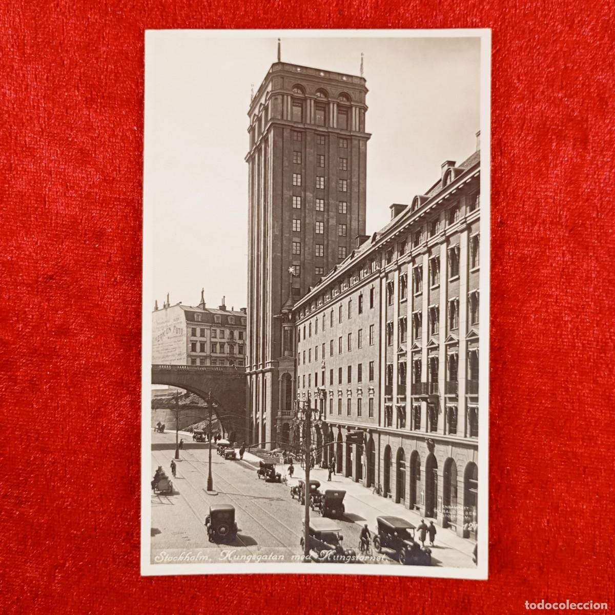 Postales: POSTAL - STOCKHOLM - KUNGSGATAN MED KUNGSTORNET - RAR&Iacute;SIMA / 1283