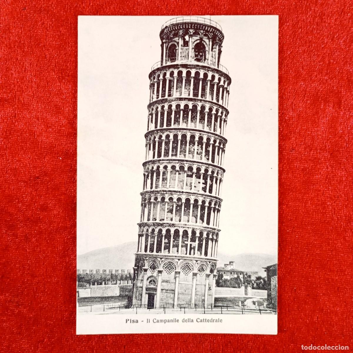 Postales: POSTAL - PISA - IL CAMPANILE DELLA CATTEDRALE - DITTA PRIMO CHIAPPINI - 1749 - RAR&Iacute;SIMA / 1285