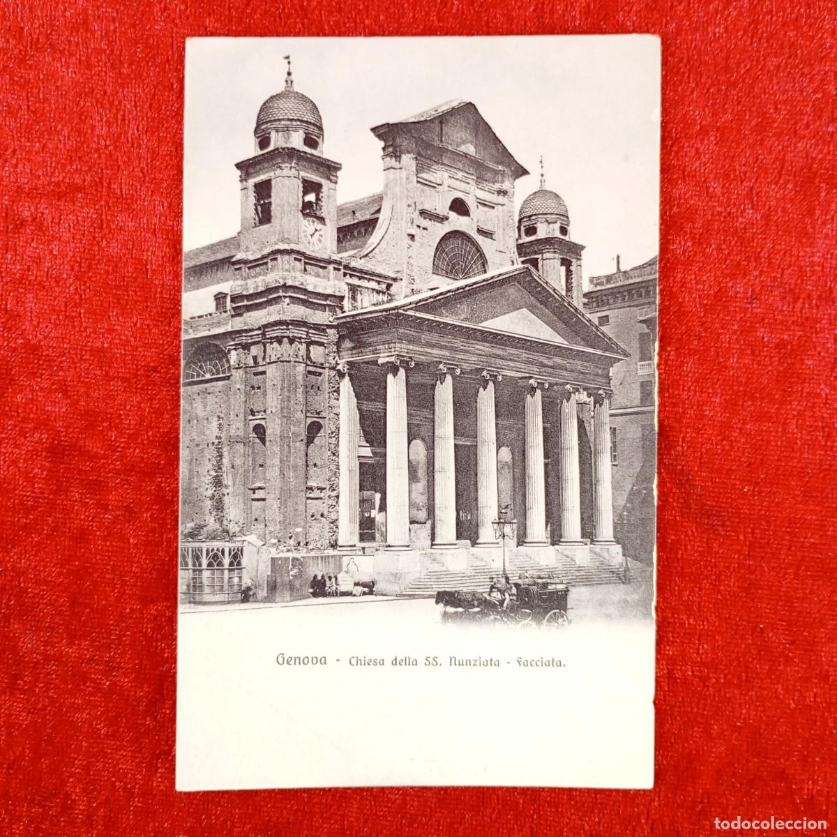 Postales: POSTAL - GENOVA - CHIESA DELLA SS. NUNZIATA - FACCIATA - 11 - RAR&Iacute;SIMA / 1286