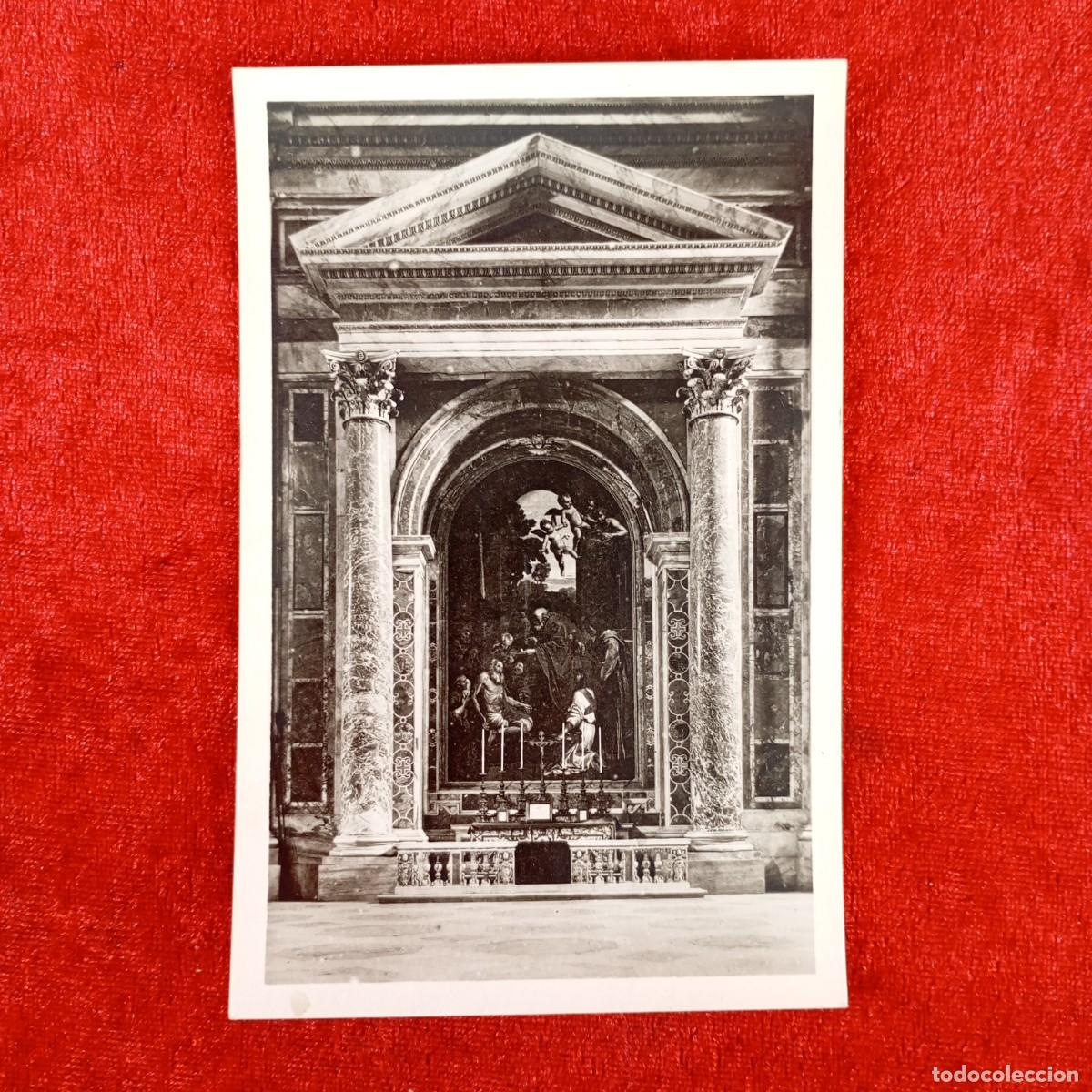 Postales: POSTAL - ROMA - BASILICA DI S. PIETRO - ALTARE DI S. GIROLAMO - MOSAICO SECONDO - RAR&Iacute;SIMA / 1325