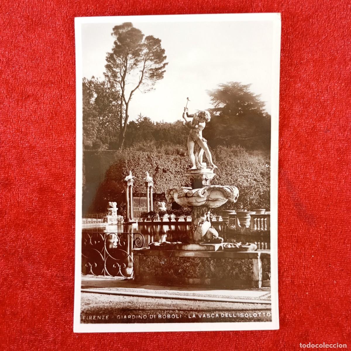 Postales: POSTAL - FIRENZE - GIARDINO DI BOBOLI - LA VASCA DELL'ISOLOTTO - 64 - RAR&Iacute;SIMA / 1332