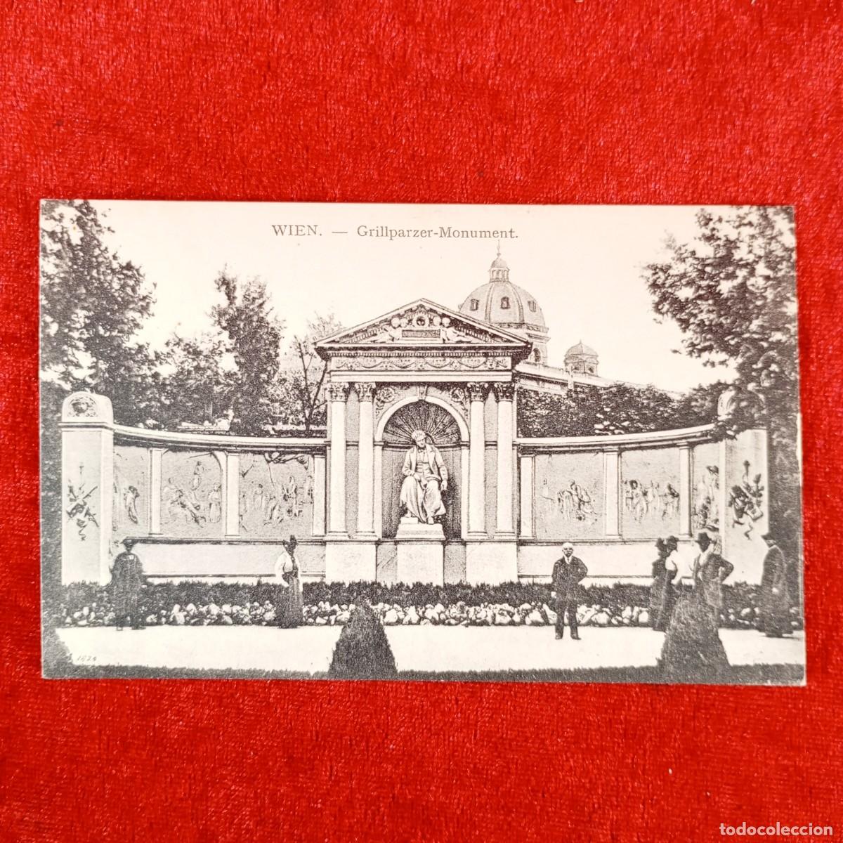 Postales: POSTAL - WIEN - GRILLPARZER MONUMENT - 5696 - RAR&Iacute;SIMA / 1346