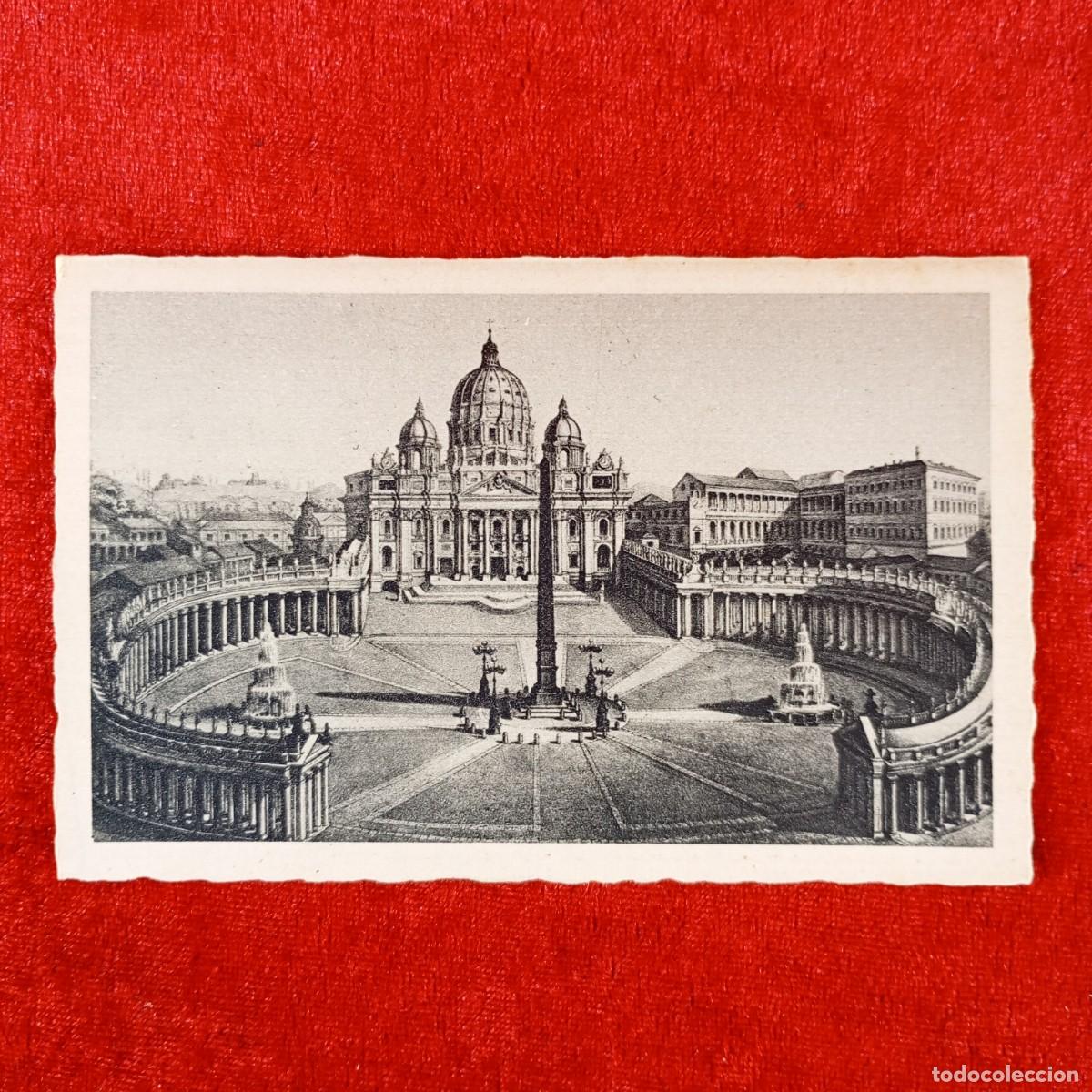 Postales: POSTAL - ROMA - PIAZZA E BASILICA S. PIETRO - 4587-1 - RAR&Iacute;SIMA / 1355