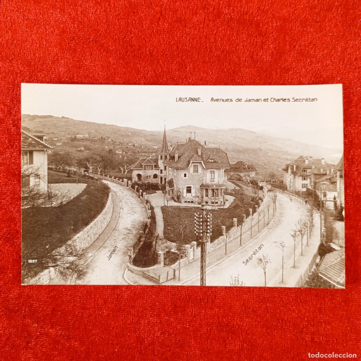 Postales: POSTAL - LAUSANNE - AVENUES DE JARMAN ET CHARLES SECR&Eacute;TAN - RAR&Iacute;SIMA / 1360