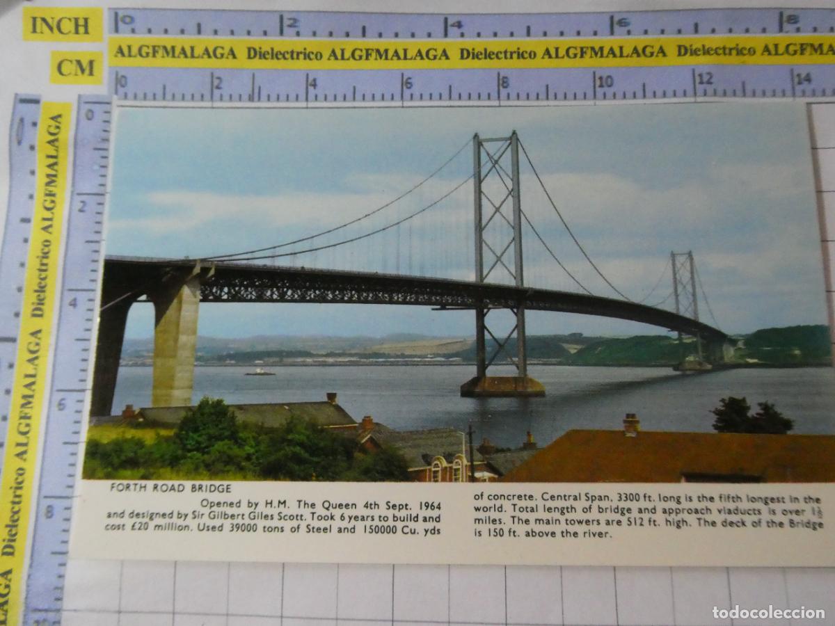 Postales: POSTAL DE REINO UNIDO GRAN BRETA&Ntilde;A. ESCOCIA FORTH ROAD BRIDGE. 3054