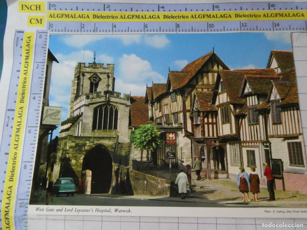 Postales: POSTAL DE REINO UNIDO GRAN BRETA&Ntilde;A. INGLATERRA WEST GATE AND LORD LEYCESTER HOSPITAL, WARWICK. 3057