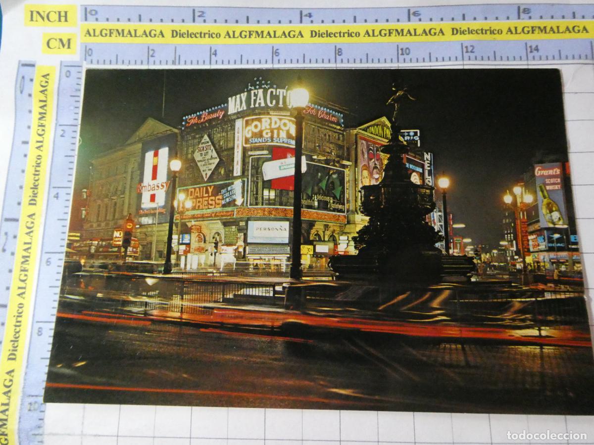 Postales: POSTAL DE REINO UNIDO GRAN BRETA&Ntilde;A. INGLATERRA LONDRES PICCADILLY CIRCUS LUMINOSOS WHISKY GIN. 3065