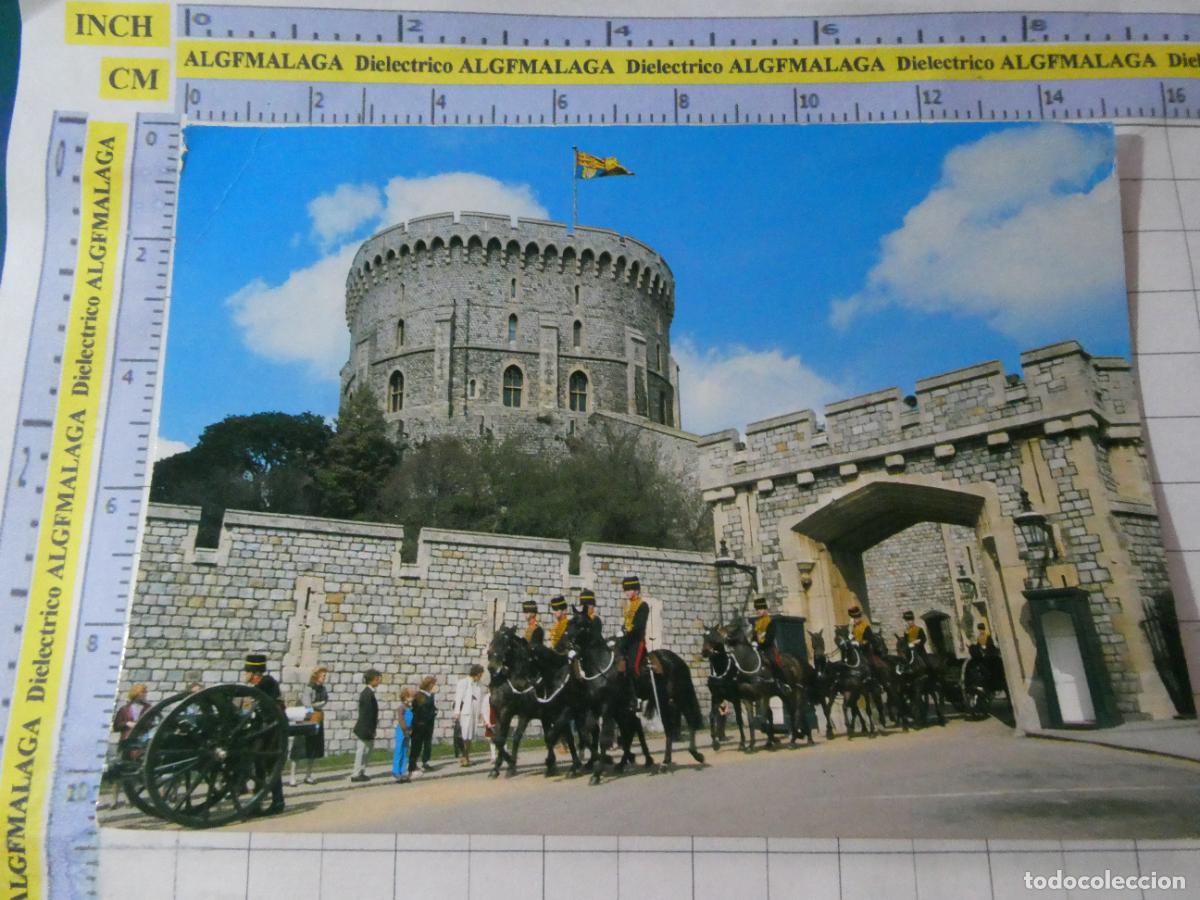 Postales: POSTAL DE REINO UNIDO GRAN BRETA&Ntilde;A. INGLATERRA LONDRES WINDSOR CASTLE DESFILE REAL ARTILLERIA. 3070
