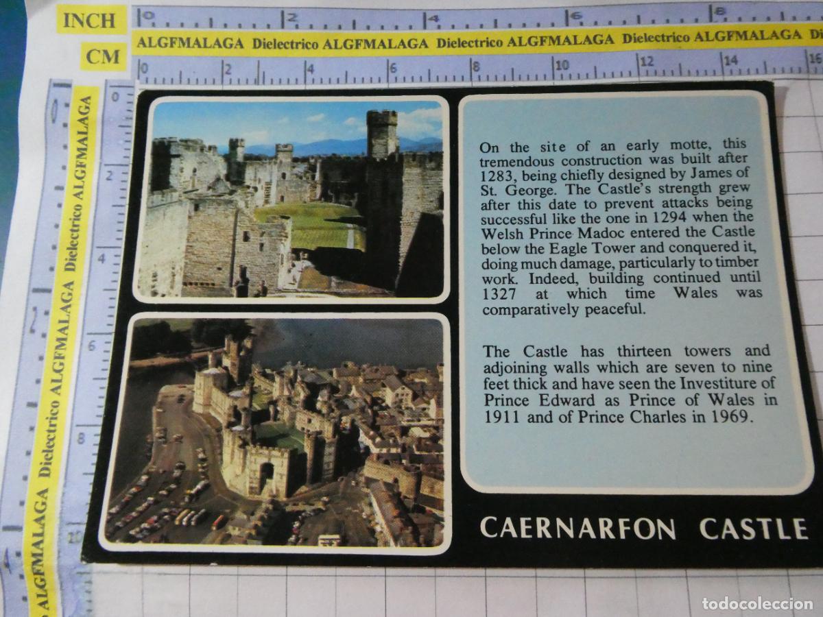 Postales: POSTAL DE REINO UNIDO GRAN BRETA&Ntilde;A. GALES CAERNARFON CASTLE. 3072