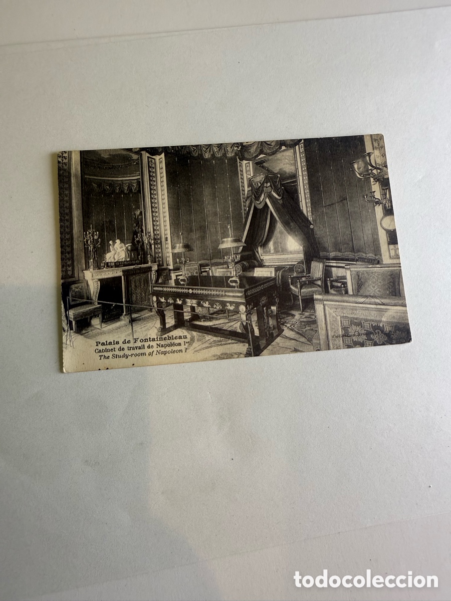 Postales: Francia &ndash; Palais de Fontainebleau &ndash; Cabinet de travail de Napol&eacute;on I &ndash; Blanco y negro