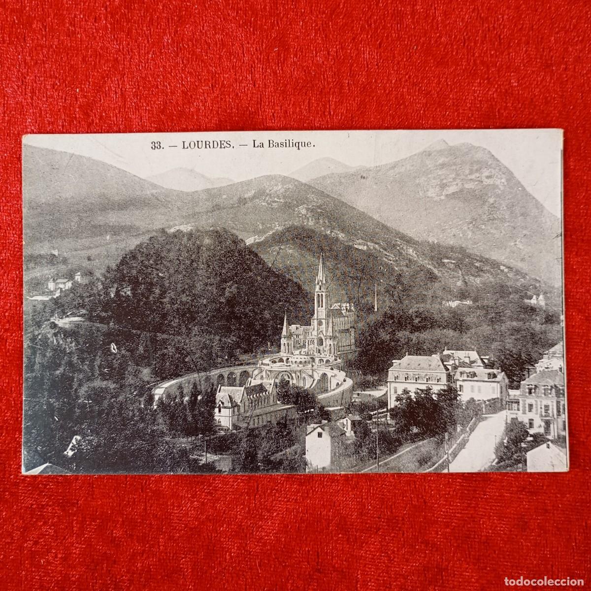 Postales: POSTAL - LOURDES - LA BASILIQUE - 33 - RAR&Iacute;SIMA / 1388