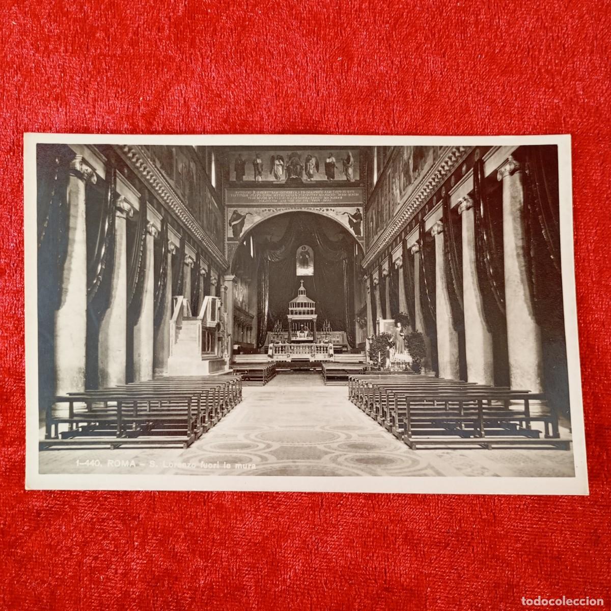 Postales: POSTAL - ROMA - S. LORENZO FUORI LE MURA - 1-440 - RAR&Iacute;SIMA / 1390