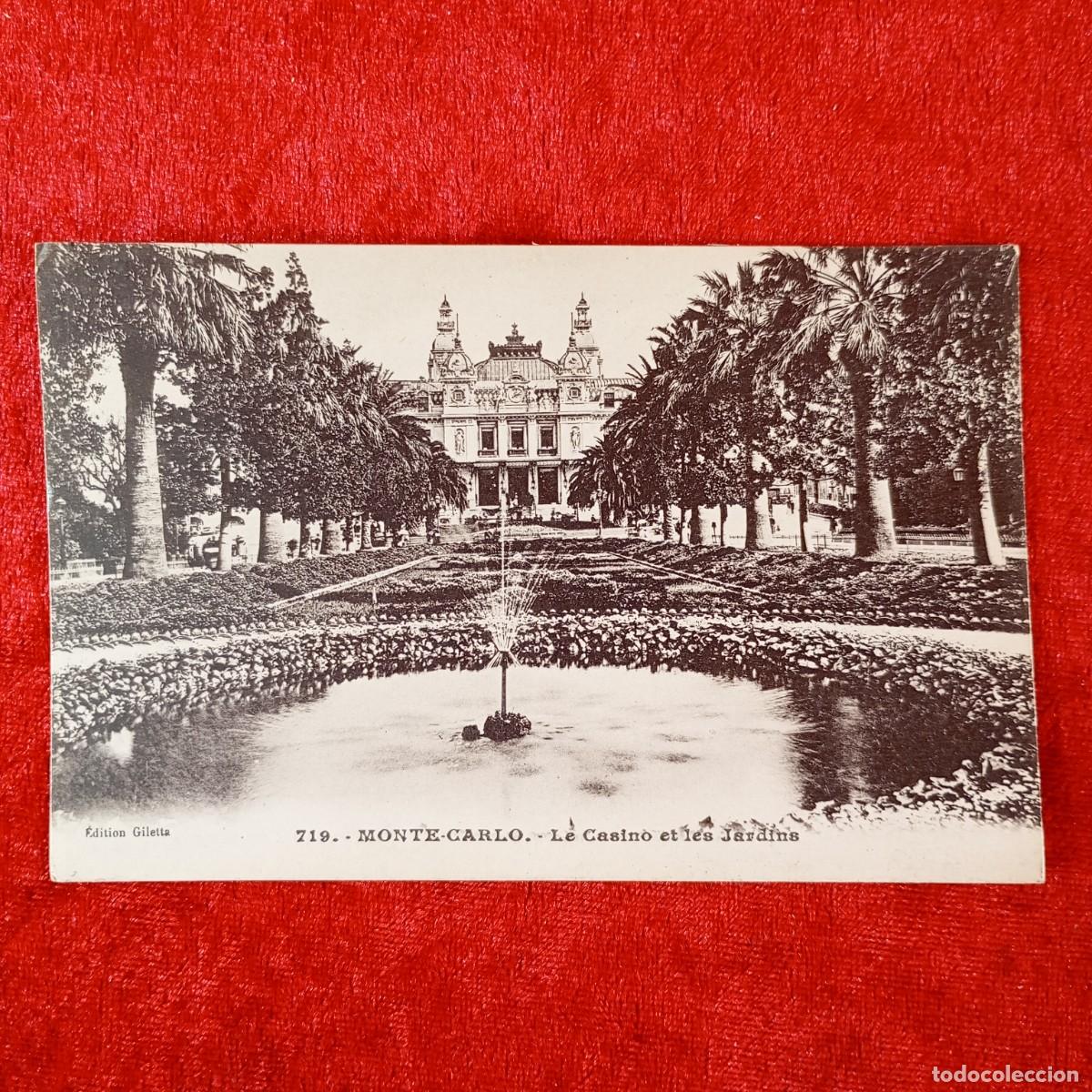 Postales: POSTAL - MONTE-CARLO - LE CASINO ET LES JARDINS - 719 - GILETTA - RAR&Iacute;SIMA / 1414