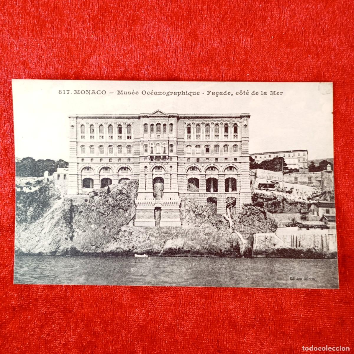 Postales: POSTAL - MONACO - MUS&Eacute;E OC&Eacute;ANOGRAPHIQUE - FA&Ccedil;ADE, C&Ocirc;T&Eacute; DE LA MER - 817 - GILETTA - RAR&Iacute;SIMA / 1415