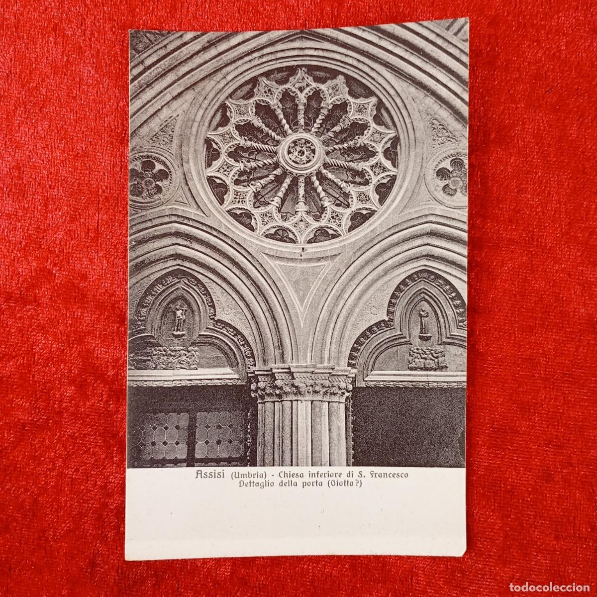 Postales: POSTAL - ASSISI (UMBRIA) - CHIESA INFERIORE DI S. FRANCESCO - DETTAGLIO DELLA PORTA- RAR&Iacute;SIMA / 1442