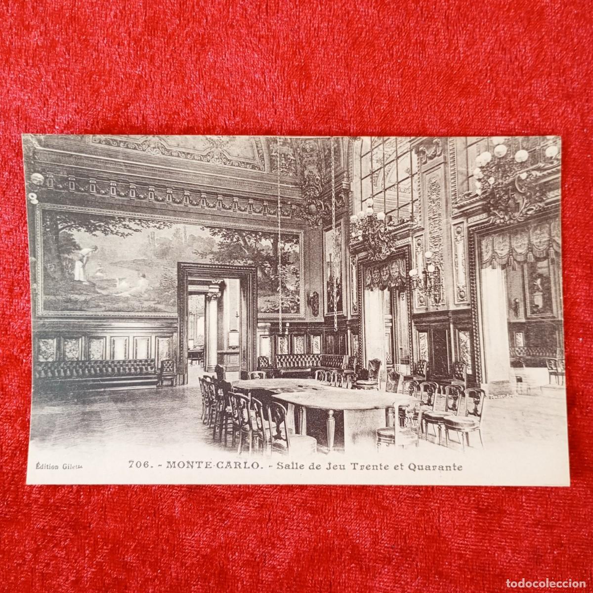 Postales: POSTAL - MONTE-CARLO - SALLE DE JEU TRENTE ET QUARANTE - 706 - GILETTA - RAR&Iacute;SIMA / 1448