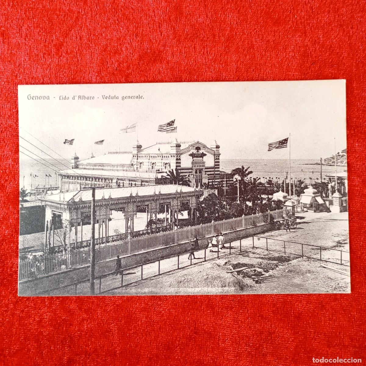Postales: POSTAL - GENOVA - LIDO D'ALBARO - VEDUTA GENERALE - 183 - B. & C. - RAR&Iacute;SIMA / 1480