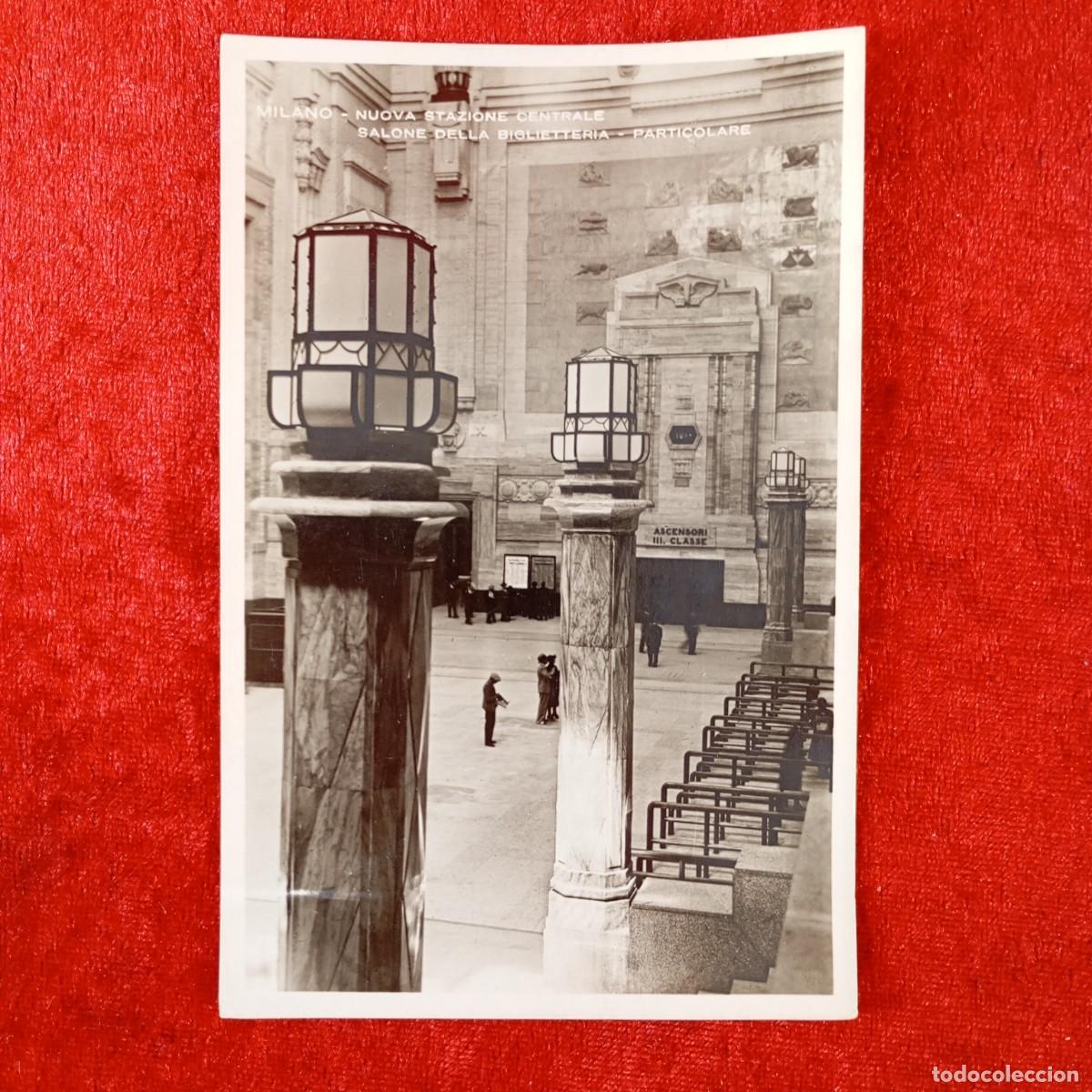 Postales: POSTAL - MILANO - NUOVA STAZIONE CENTRALE - SALONE DELLA BIOLIETTERIA - PARTICOLARE- RAR&Iacute;SIMA / 1496
