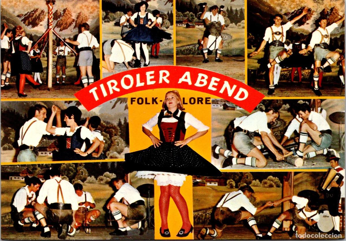 Postales: Austria - Folclore nocturno tirol&eacute;s - Postal - 148x103mm