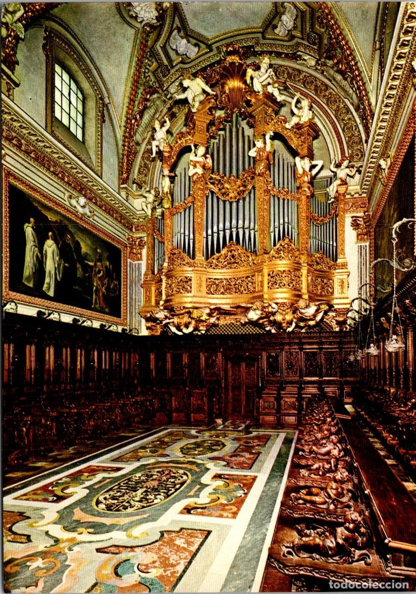 Postales: Italia - Abbazia di Montecassino - Il Coro della Basilica - Postal - 150x105mm - &Oacute;rgano