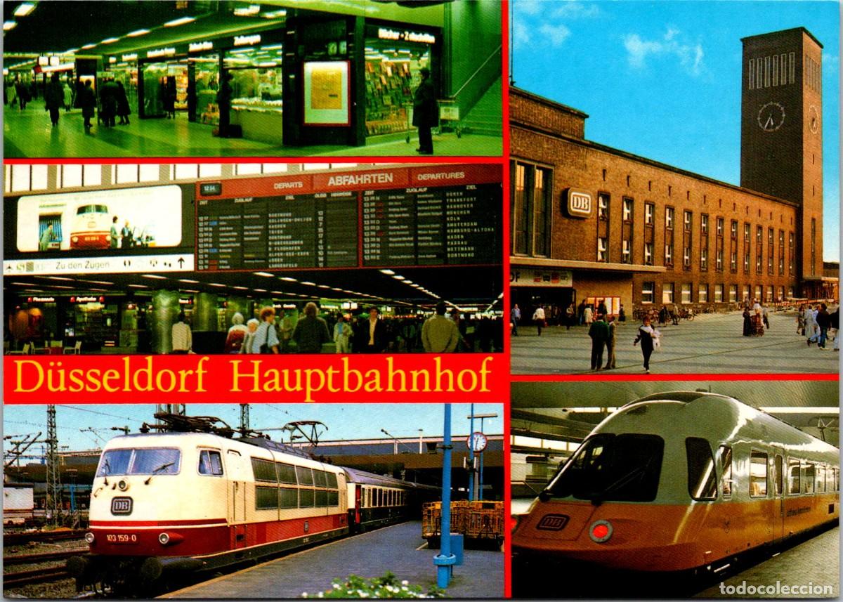 Postales: Alemania - D&uuml;sseldorf - Hauptbahnhof - Postal - 148x105mm - Estaci&oacute;n Central