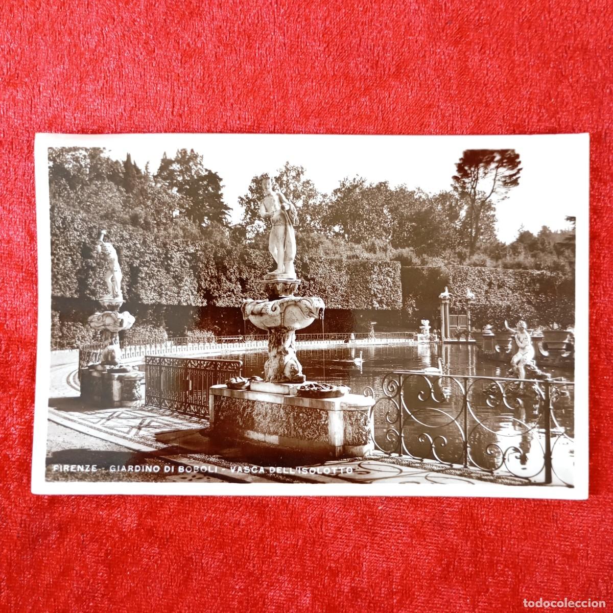 Postales: POSTAL - FIRENZE - GIARDINO DI BOBOLI - VASCA DELL'ISOLOTTO - 33 - RAR&Iacute;SIMA / 1506