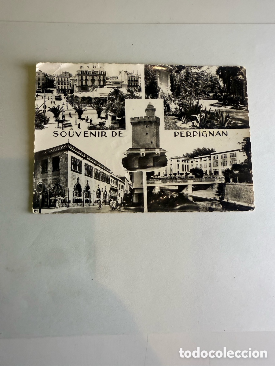 Postales: Postal Perpi&ntilde;&aacute;n 1957 &ndash; Souvenir de Perpignan &ndash; Blanco y negro &ndash; Original de la &eacute;poca