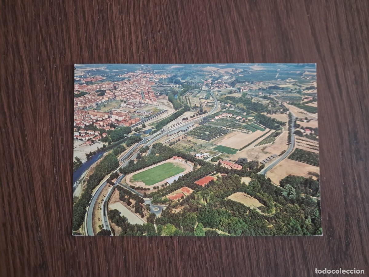 Postales: postal de Italia, vista a&eacute;rea de Imola, campo de futbol, a&ntilde;o 1974.