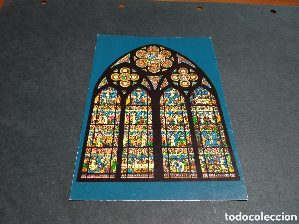 Postales: Postal Estrasburgo catedral cristalera