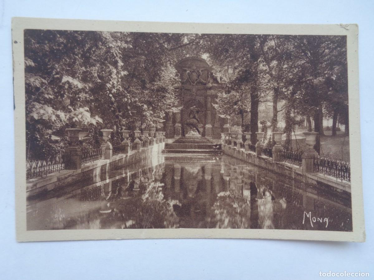 Postales: POSTAL DE PARIS ( FRANCIA ): FUENTE DE MEDICI , JARDINES DE LUXEMBURGO. PRINCIPIOS DE SIGLO