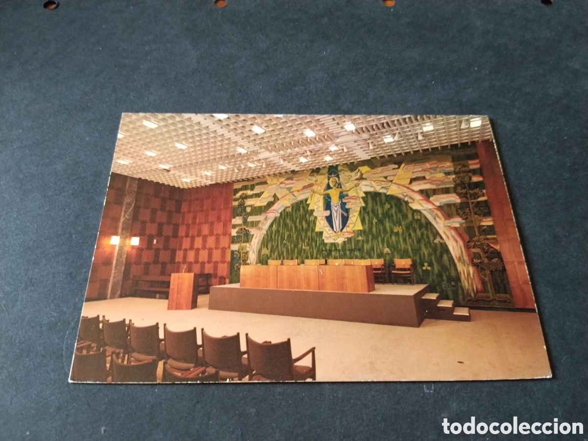 Postales: Postal centro ecum&eacute;nico Ginebra sala de conferencias