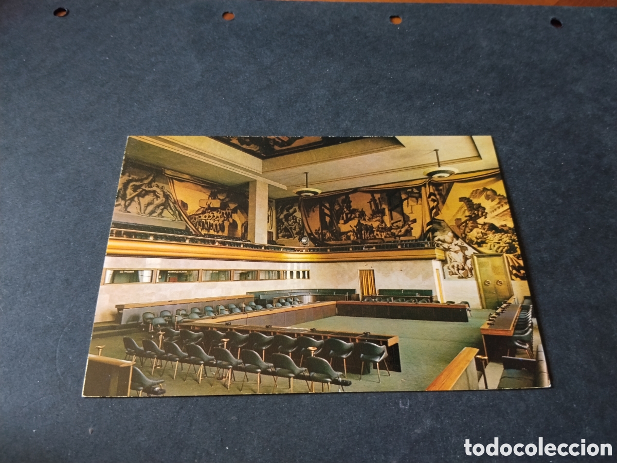 Postales: Postal Ginebra palacio de las Naciones sala de consejos