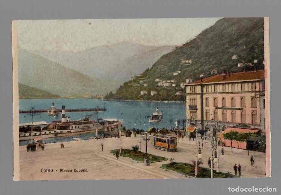 Postales: TARJETA POSTAL COMO PIAZZA CAVOUR. EDIT. BRUNNER