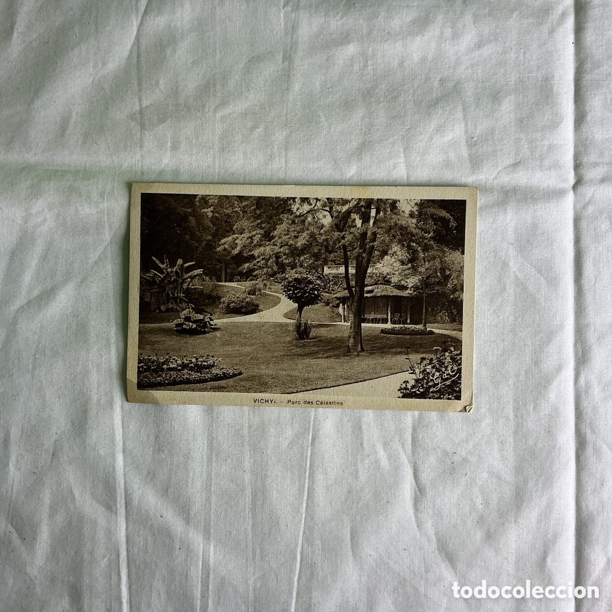 Postales: Postal Vichy Parc des C&eacute;lestins Blanco y negro Original de la &eacute;poca