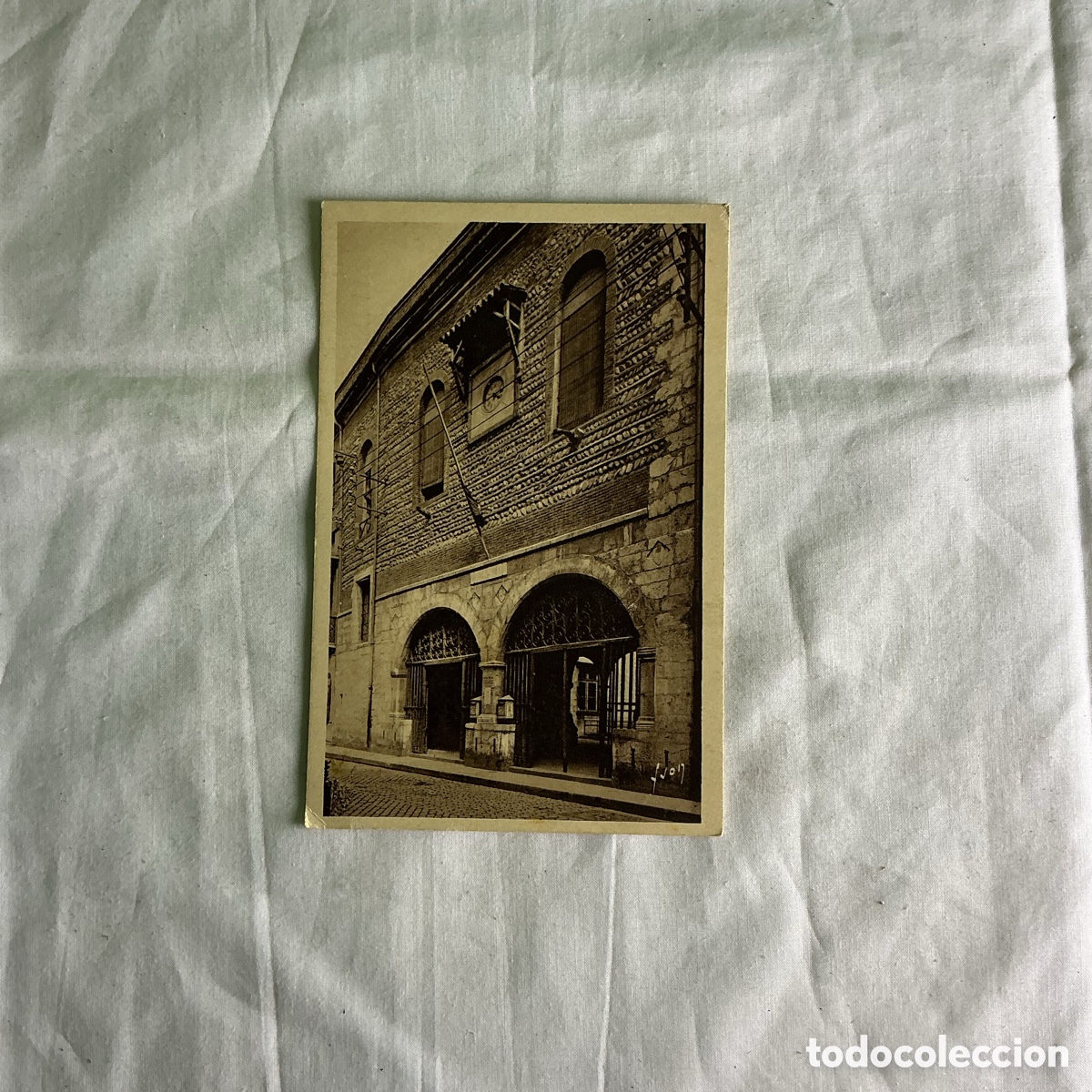 Postales: Postal Perpi&ntilde;&aacute;n H&ocirc;tel de Ville Blanco y negro Original de la &eacute;poca 1914