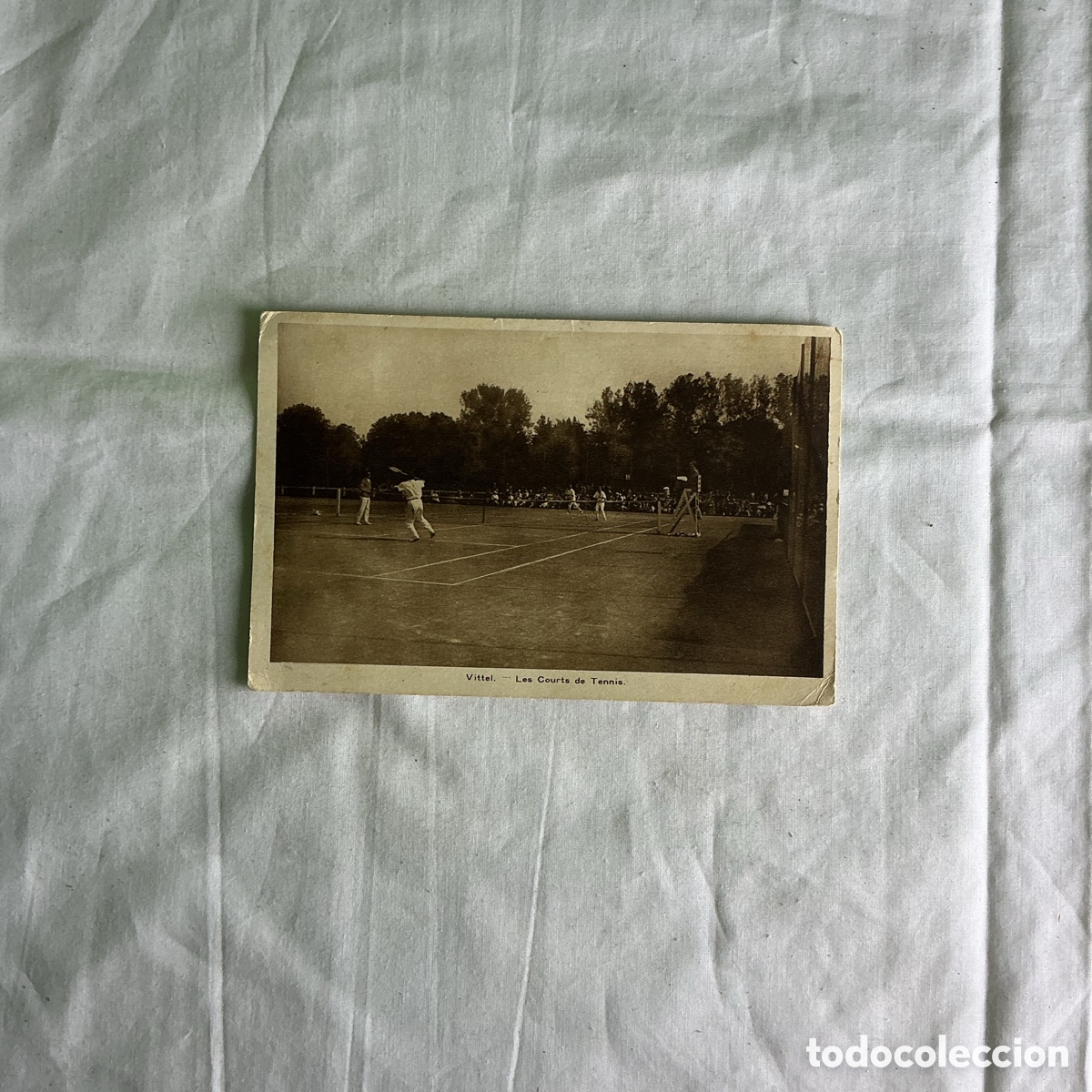 Postales: Postal Vittel Les Courts de Tennis Blanco y negro Original de la &eacute;poca 1927