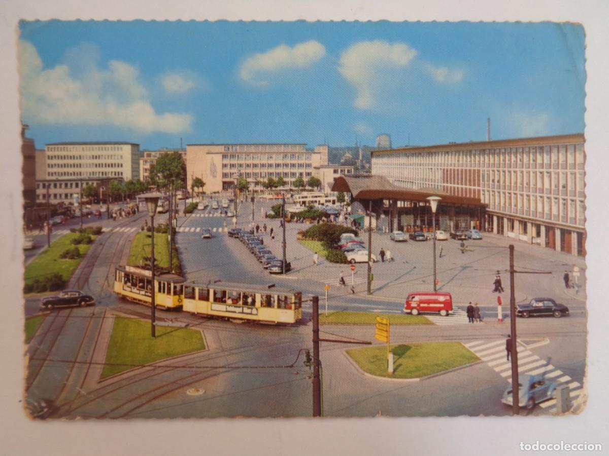 Postales: POSTAL DE BOCHUM ( ALEMANIA ): ESTACION . A&Ntilde;OS 60, TRANVIA, ETC