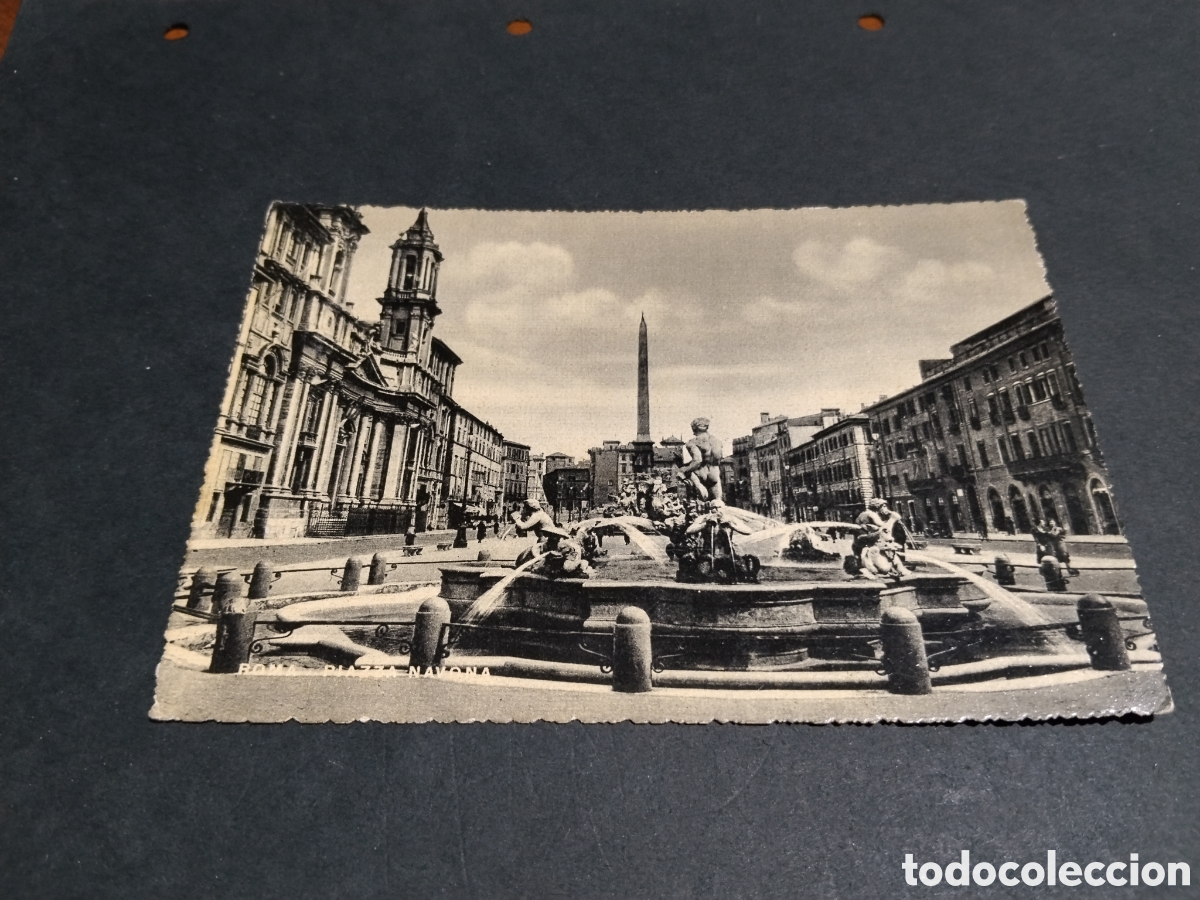 Postales: Postal antigua Roma plaza navona