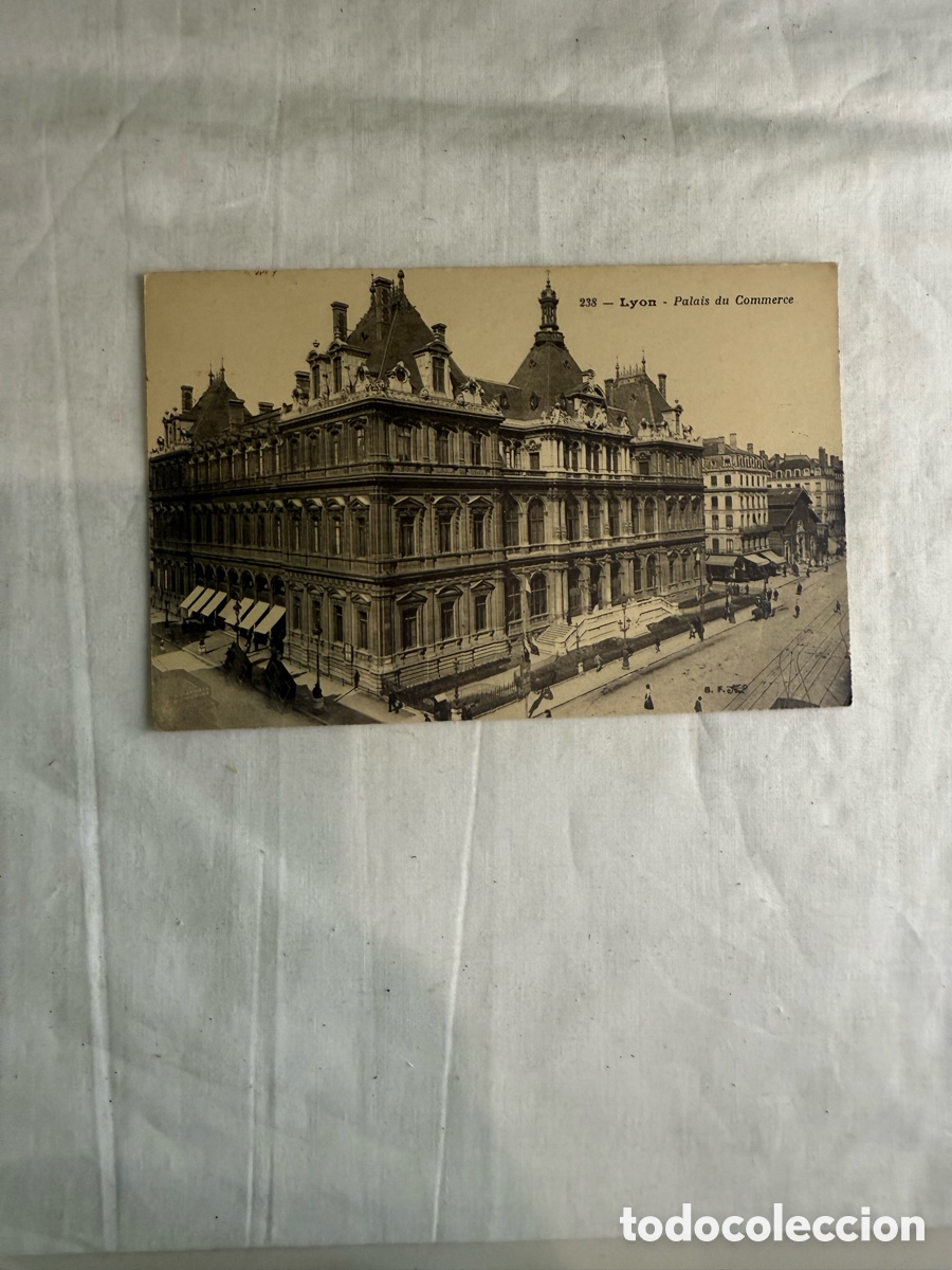Postales: Postal Lyon &ndash; Palais du Commerce &ndash; Blanco y negro &ndash; Original de la &eacute;poca
