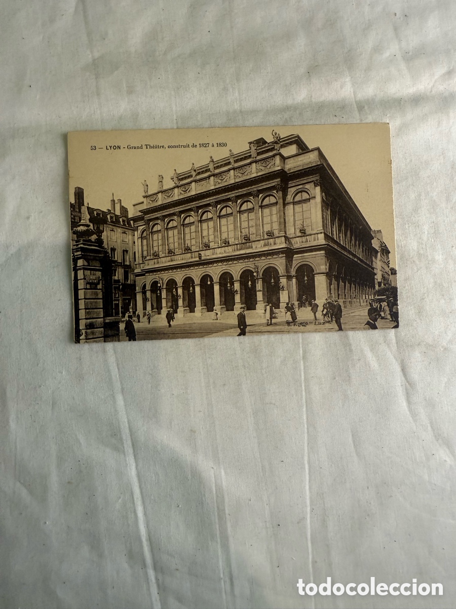 Postales: Postal Lyon &ndash; Grand Th&eacute;&acirc;tre &ndash; Blanco y negro &ndash; Original de la &eacute;poca