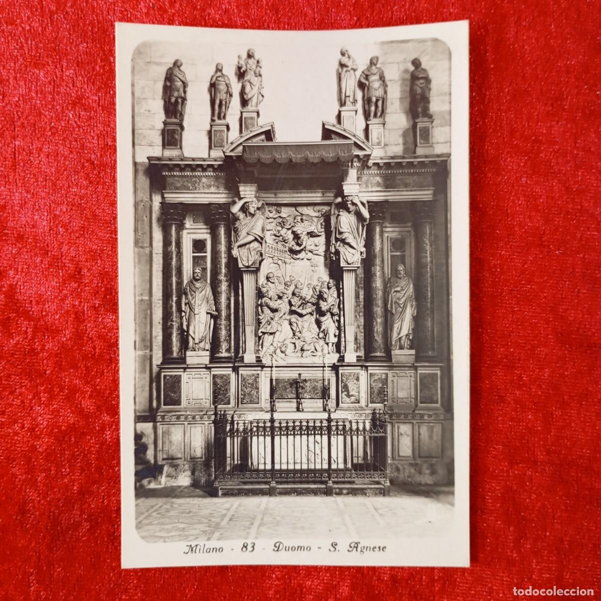 Postales: POSTAL - MILANO - 83 - DUOMO - S. AGNESE - ED. A. TRALDI - RAR&Iacute;SIMA / 1547
