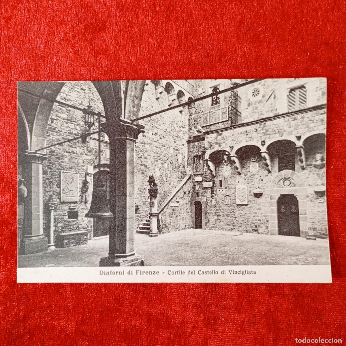 Postales: POSTAL - DINTORNI DI FIRENZE - CORTILE DEL CASTELLO DI VINCIGLIATA - 64790 - RAR&Iacute;SIMA / 1553
