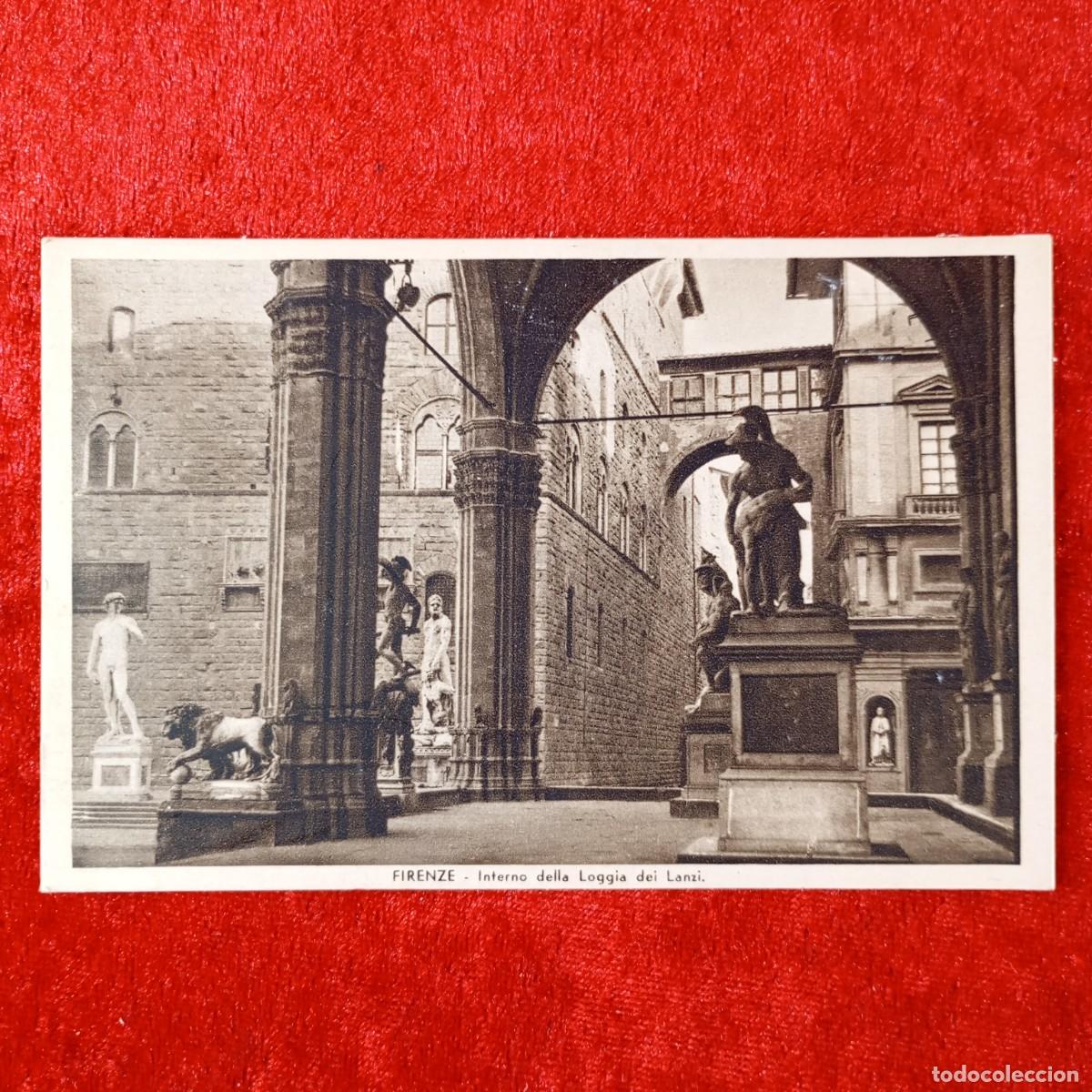 Postkarten: POSTAL - FIRENZE - INTERNO DELLA LOGGIA DEI LANZI - ED. DITTA INNOCENTI E FIGLI - RAR&Iacute;SIMA / 1601