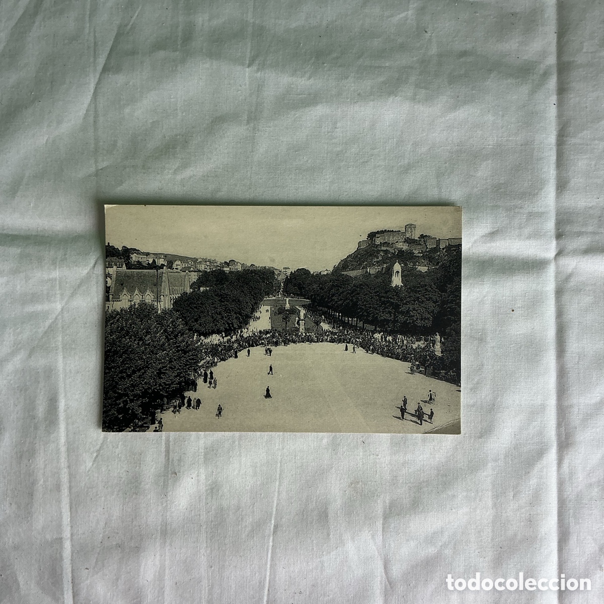Postales: Postal Lourdes Boulevard de la Grotte Blanco y negro Original de la &eacute;poca