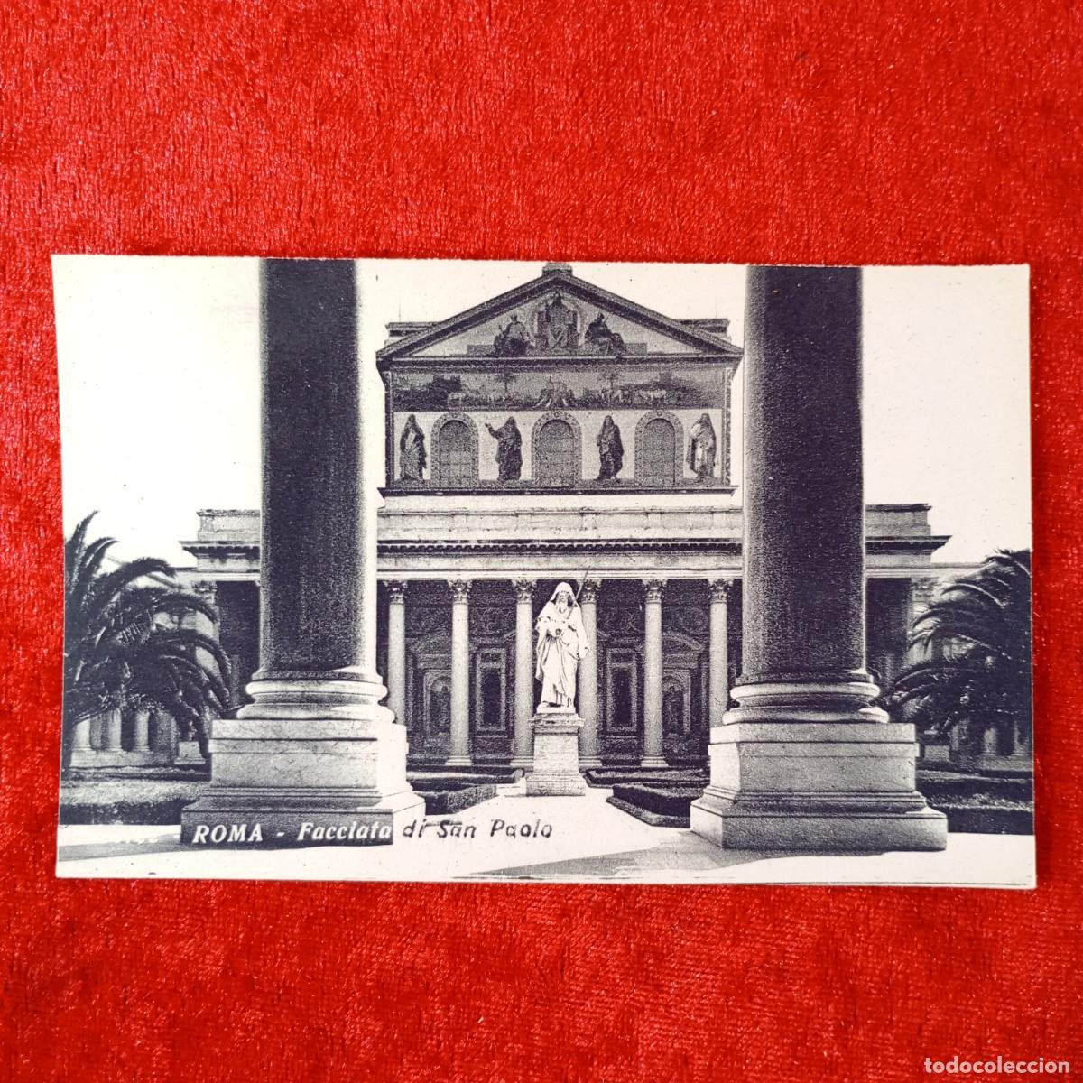 Postales: POSTAL - ROMA - FACCIATA DI SAN PAOLO - RAR&Iacute;SIMA / 1624